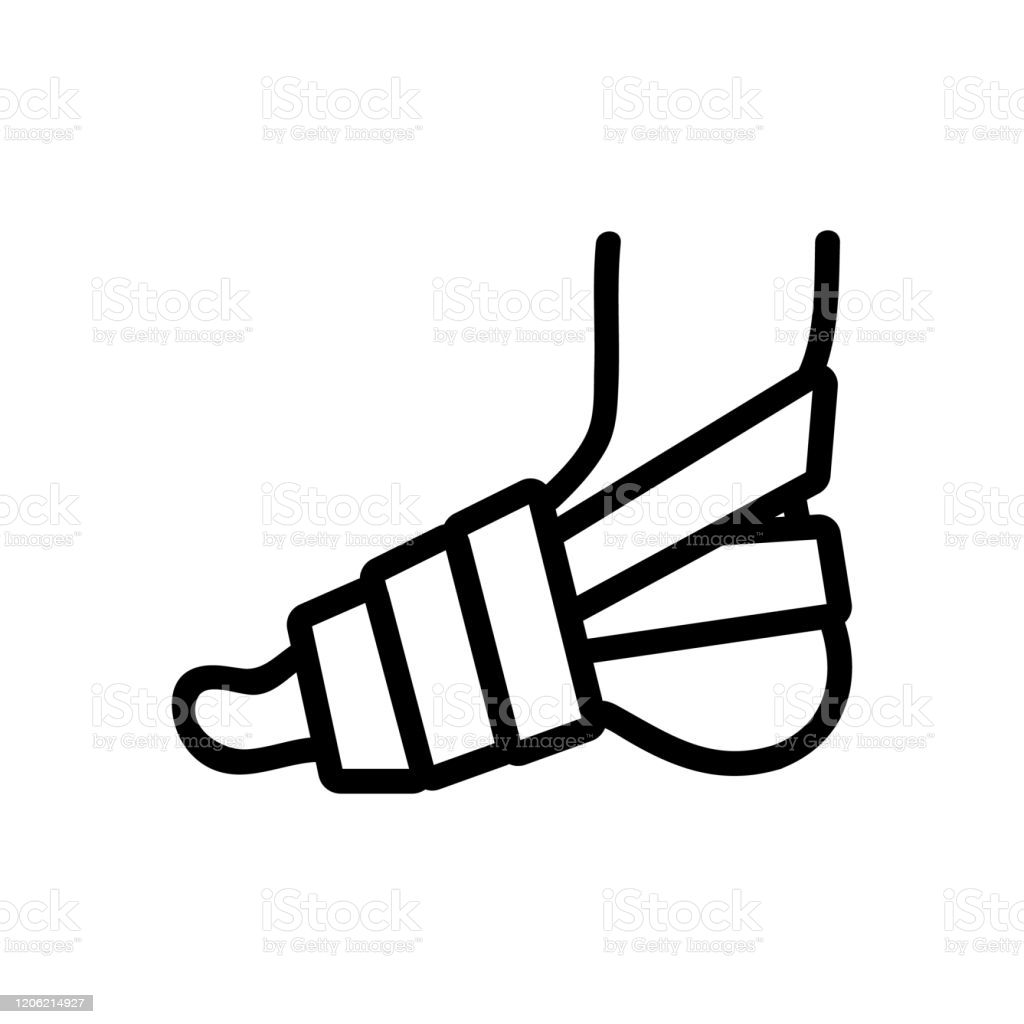 Foot plaster icon vector. Thin line sign. Isolated contour symbol illustration